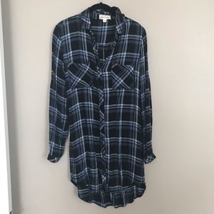 Anthropologie Cloth & Stone Plaid Shirt Dress